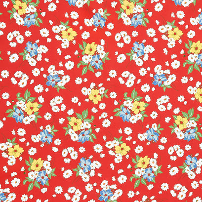 Sweet Melodies - Medium Floral Red Yardage