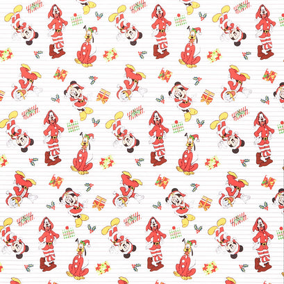 Disney Mickey Mouse - Mickey and Friends Christmas Stripe Multi Yardage