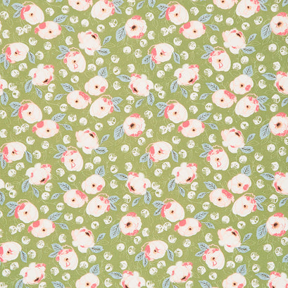 Country Rose - Country Bouquet Sage Yardage