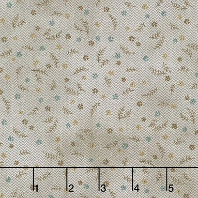 Shadows and Sunshine - Zig Zag Calico Taupe Yardage