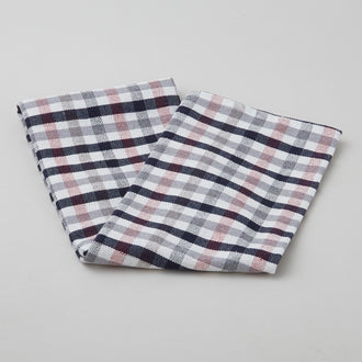 Tea Towel - White, Blue & Pink Check