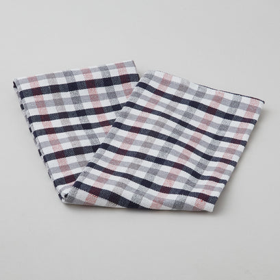 Tea Towel - White, Blue & Pink Check