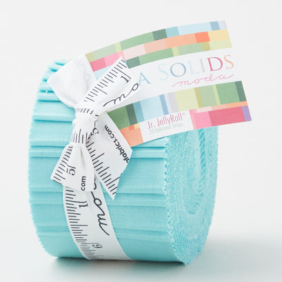 Bella Solids Robin's Egg Blue Junior Jelly Roll