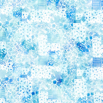 Ethereal - Patchwork Teal Yardage