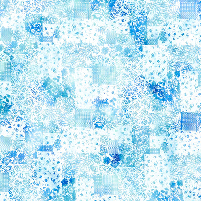 Ethereal - Patchwork Teal Yardage