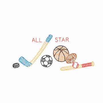 Sports Embroidery Child Pillowcase Alternative View #1