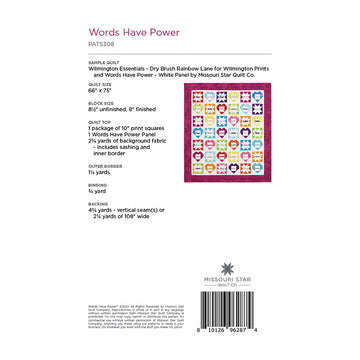 Words Have Power Quilt Pattern by Missouri Star Alternative View #1