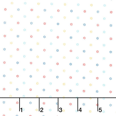 Forget-Me-Not - Bud Dot White Yardage