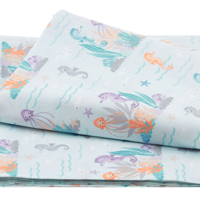 Underwater Whimsy - Sea Horses Blue 3 Yard Cut