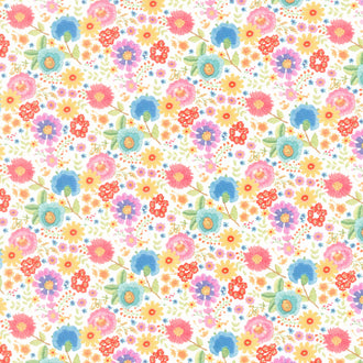 Vintage Soul - Ditsy Floral Rainbow Yardage