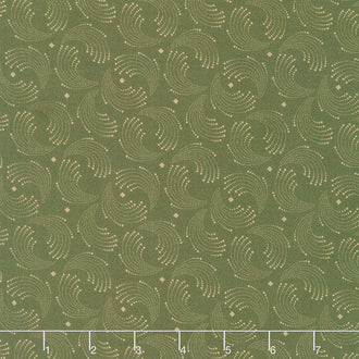 Grandpa's Journal - Swirls Olive Yardage