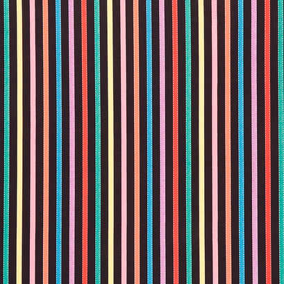 Vintage Sewing Stash - Grossgrain Stripe Black Yardage