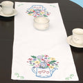 Watering Can Embroidery Table Runner