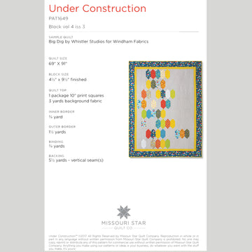 Digital Download - Under Construction Pattern by Missouri Star Alternative View #1