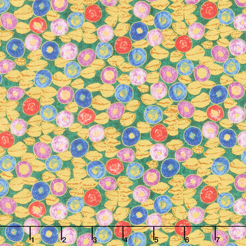 Gustav Klimt - Flowers Multi Metallic Yardage Primary Image