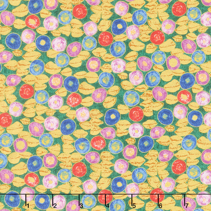 Gustav Klimt - Flowers Multi Metallic Yardage Primary Image