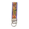 Walk, Don't Run Key Fob Kit - Floral Trellis Cork & Very Peri Pebble Faux Leather Primary Image