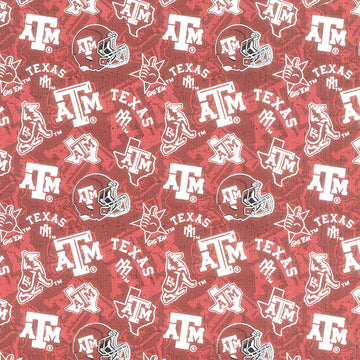 NCAA - Texas A&M Tone on Tone Maroon Yardage Primary Image