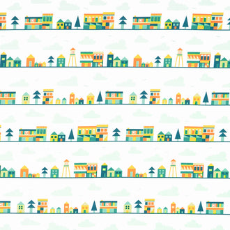 Quilt Town - Main Street Border Stripe Multi Yardage