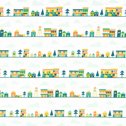 Quilt Town - Main Street Border Stripe Multi Yardage