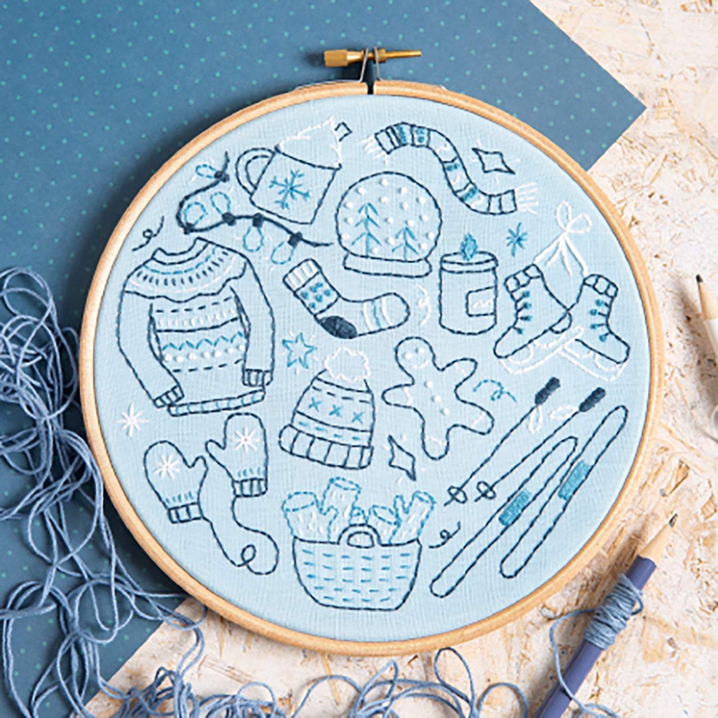 Winter Doodles Embroidery Kit Primary Image