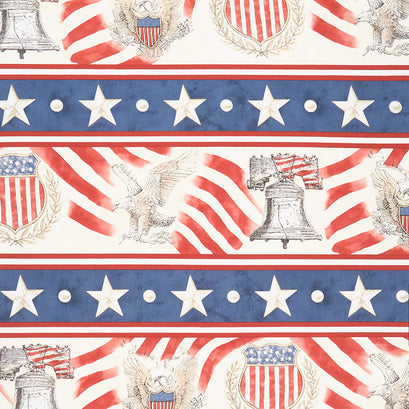 Colors of Courage - Patriotic Repeating Stripe Multi Yardage