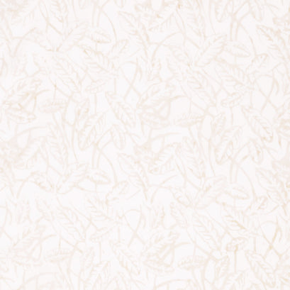 Tonga Batiks - Vanilla Tossed Leaves Dove Yardage