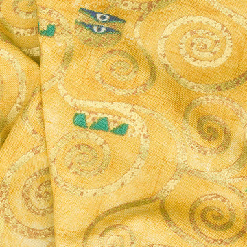 Gustav Klimt - Swirls Gold Metallic Yardage Alternative View #1