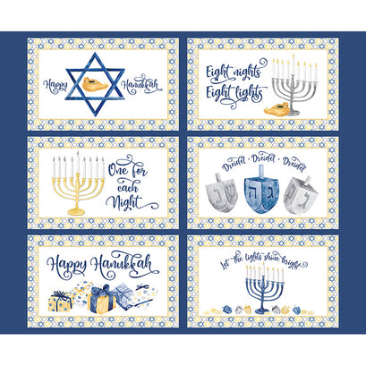 Hanukkah Nights - Hanukkah Placemat Blue Panel