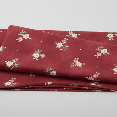 My Secret Garden Favorites - Bouquet & Dots Red 2 Yard Cut