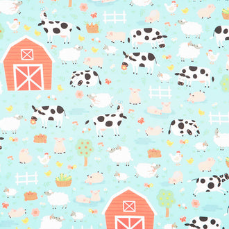 Cuddly Countryside - Barnyard Blue Yardage