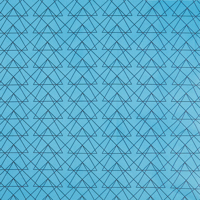 Autumn Triangle Geometric - Blue Morning Glory Yardage