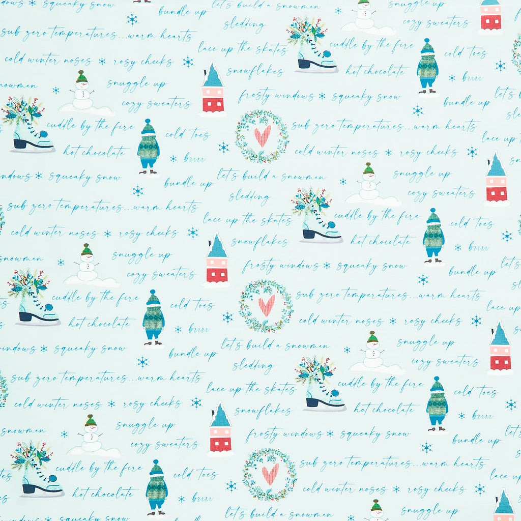 Arrival of Winter - Text Mist Yardage Primary Image