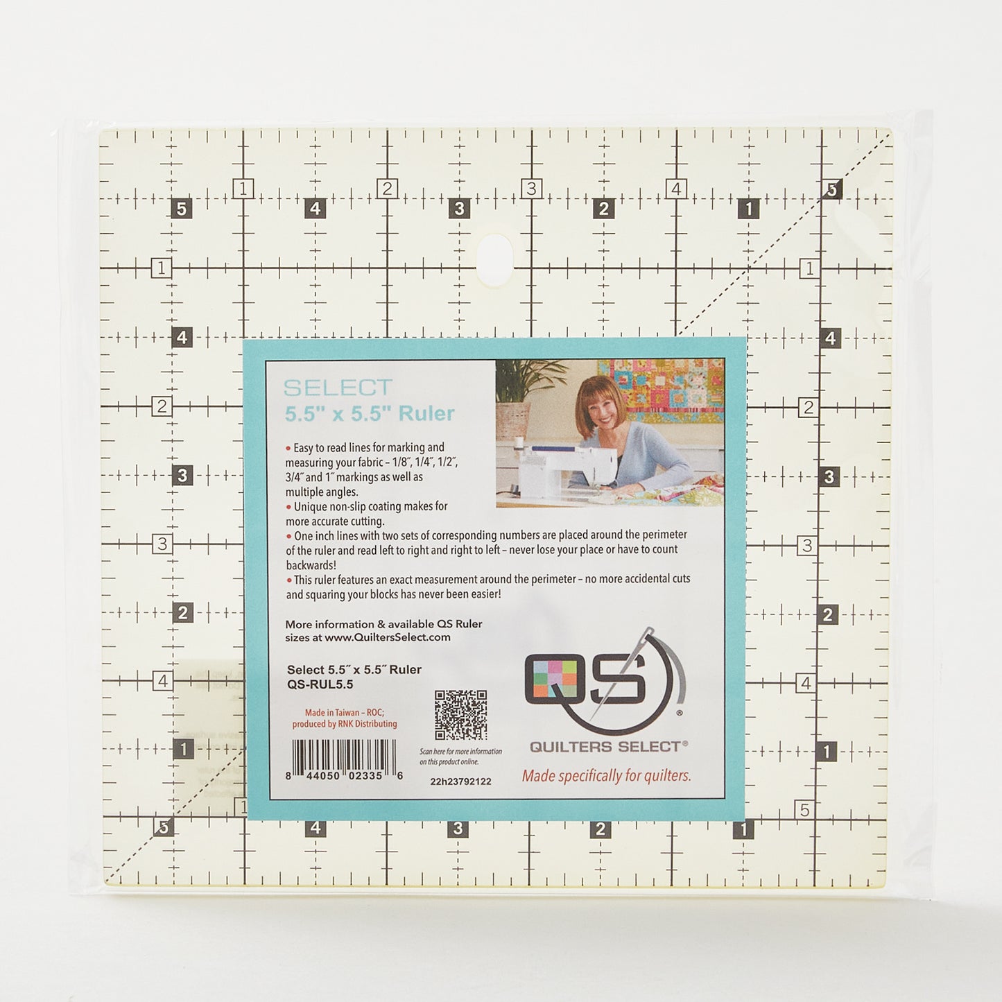 Quilters Select Non-Slip Ruler - 5.5" x 5.5" Alternative View #1