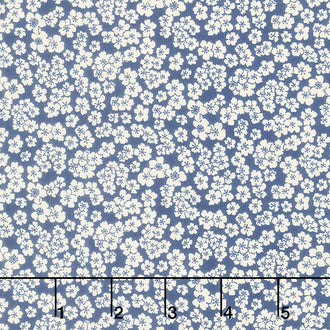 Nightfall - Flower Clusters Navy Cream Yardage