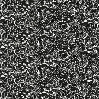 Ghostly Greetings - Web Lace Midnight Black Yardage