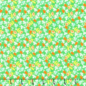 Lucky Rabbit - Calico Green Yardage