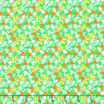 Lucky Rabbit - Calico Green Yardage