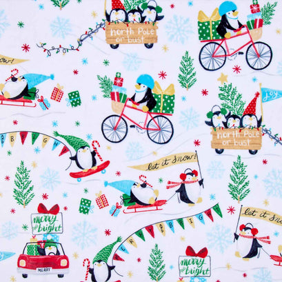 Cuddle® Prints - Penguin Fun Snow Digitally Printed Yardage