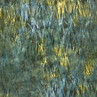 River Walk Batiks - Scattered Lines Green Pineneedle Yardage