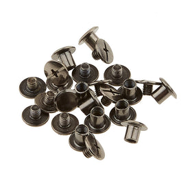 Sallie Tomato Small Chicago Screws 6mm - Set of 12 Gunmetal Primary Image