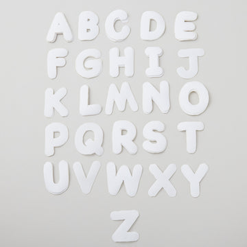 Missouri Star Iron-on Fabric - White Round Alphabet Primary Image