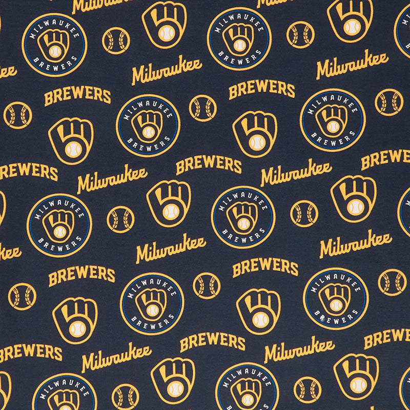 MLB - Milwaukee Brewers Navy Gold Yardage Primary Image