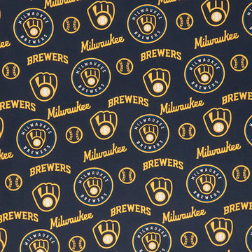 MLB - Milwaukee Brewers Navy Gold Yardage Primary Image