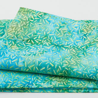 Rainbow Celebration Batiks - Sprinkles Teal Bermuda 2 Yard Cut