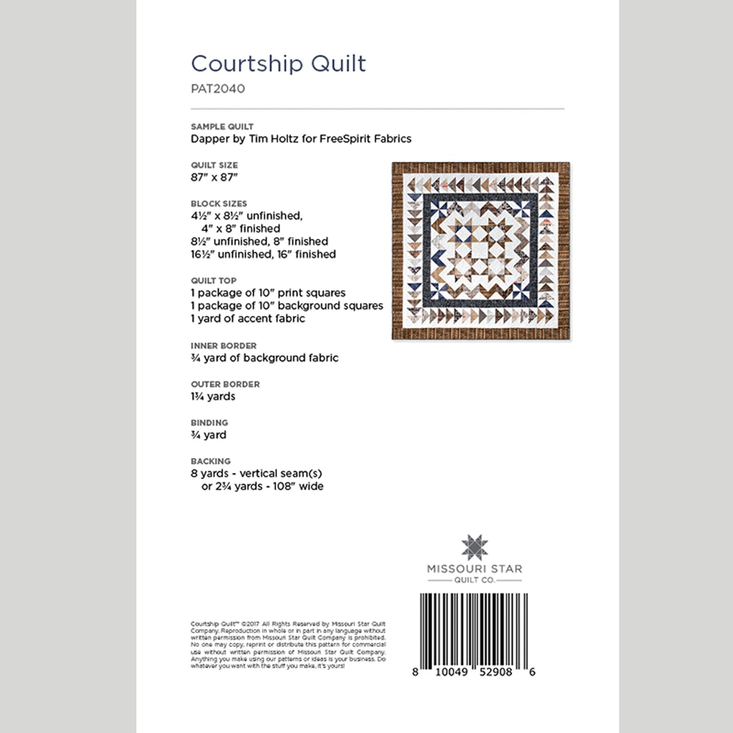 Digital Download - Courtship Quit Pattern by Missouri Star Alternative View #1
