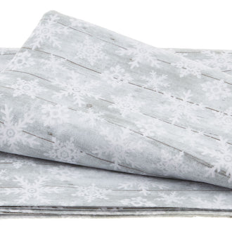 Snow Place Like Home Flannel - Tossed Snowflakes Gray 2 Yard Cut