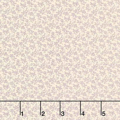 Plumberry ll - Plum Daises Cream Yardage