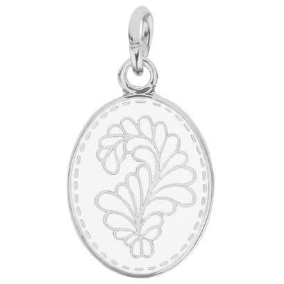 Stitched Feather Charm