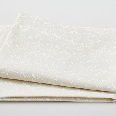 Neutral Notes - Birds on Branch French Vanilla 2 Yard Cut